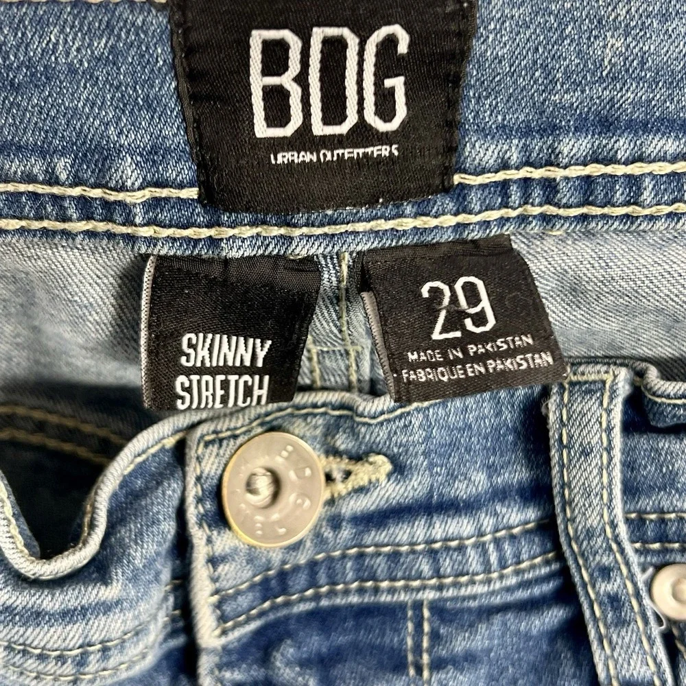 BDG Urban Outfitters Skinny Stretch‎ Jeans Size 29 Blue Side Stripe Denim